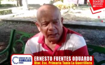 Ernesto Fuentes Oduardo, director de la escuela primaria Tania La Guerrillera del municipio de Florida