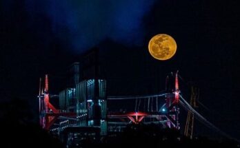 La imagen del día: La luna y la flotante turca