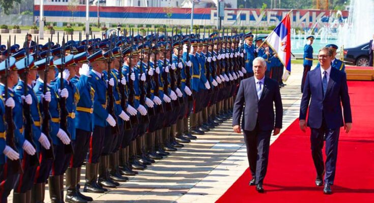 Mandatario serbio recibe a presidente Díaz-Canel