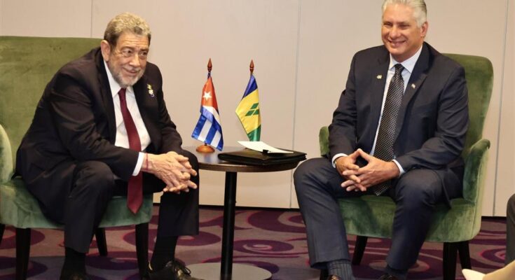 Dialogan en Bruselas presidente cubano y primer ministro sanvicentino