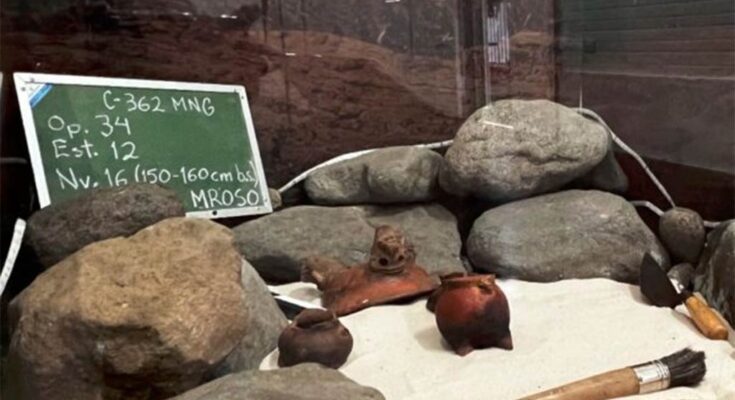 Exhiben en Costa Rica piezas precolombinas de monumento arqueológico