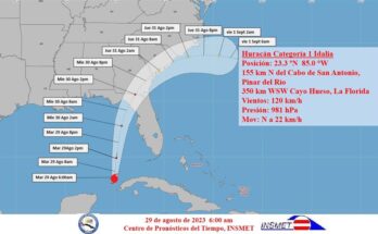 Tormenta Tropical Idalia se convirtió en huracán