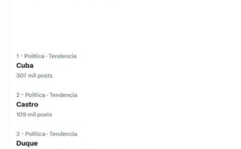 Hashtag #Cuba ocupa primer lugar en red X en Colombia