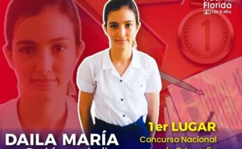 Estudiante floridana ganadora absoluta del Concurso Nacional de Ortografía