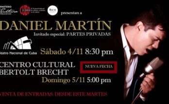 Regresa Daniel Martín con dos conciertos en teatros cubanos