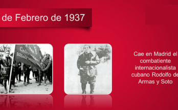 Rodolfo de Armas y Soto, joven héroe del internacionalismo proletario