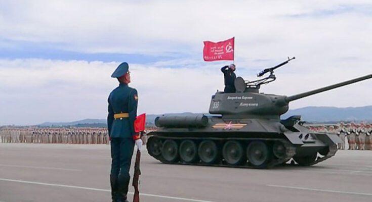 Ceremonia militar sirio-rusa por aniversario 79 de Gran Guerra Patria