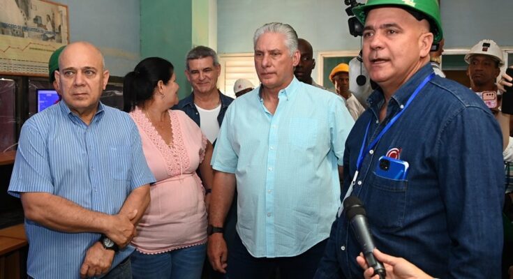 Presidente Miguel Díaz-Canel Bermúdez en recorrido de trabajo por el municipio de Mariel