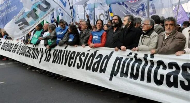 Frente sindical universitario alista protesta en Argentina