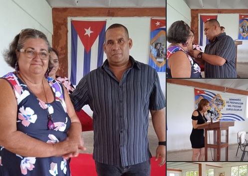 Recibe pedagoga floridana la Distinción por la Educación Cubana