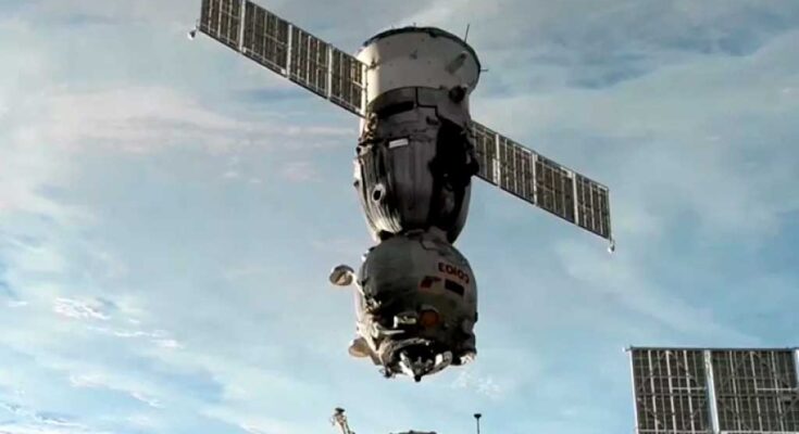 Nave rusa Soyuz MS-25 inció regreso a la Tierra