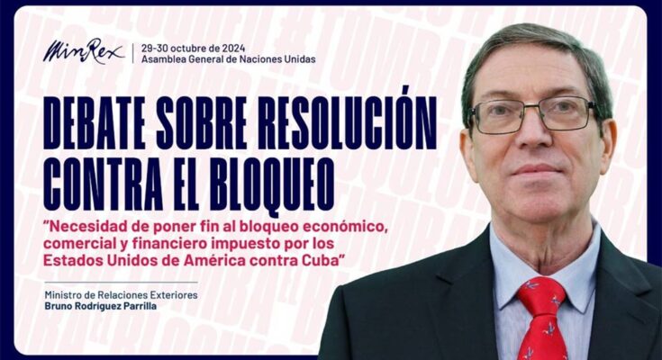 Expectación en Cuba respecto a debate en ONU sobre bloqueo de EEUU