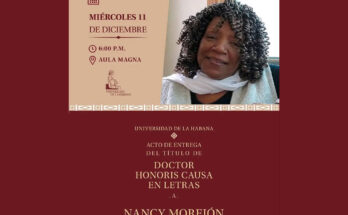 Universidad de La Habana honra a poetisa cubana Nancy Morejón