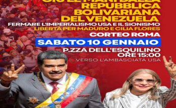 Convocan en Italia a marcha contra la agresión de EEUU a Venezuela