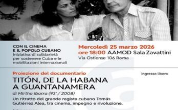 Iniciativa solidaria en Italia “Con el Cine y el Pueblo Cubano”