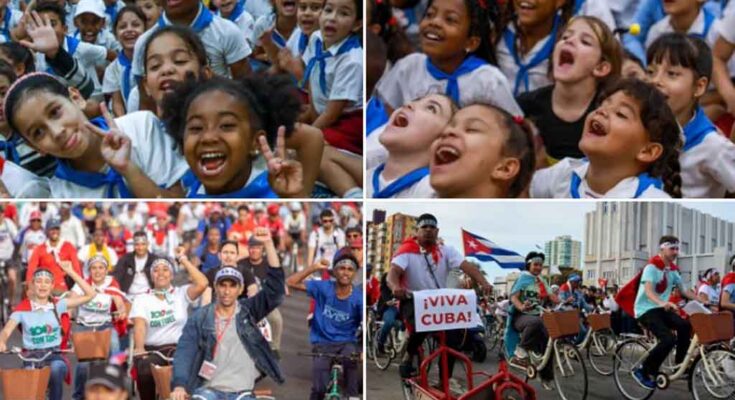 Autoridades cubanas saludan a pioneros y jóvenes en sus aniversarios