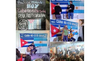 Argentinos en Buenos Aires y Mendoza reafirman apoyo a Cuba