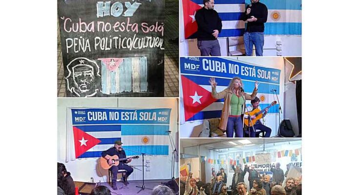 Argentinos en Buenos Aires y Mendoza reafirman apoyo a Cuba