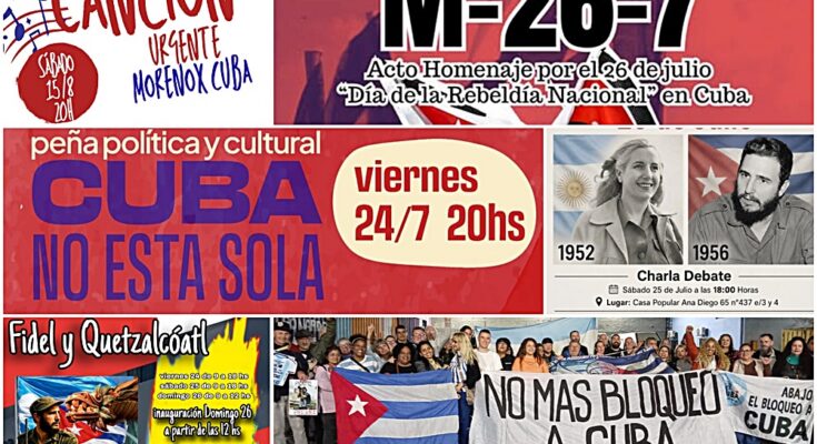 Argentinos solidarios multiplican acciones de apoyo a Cuba