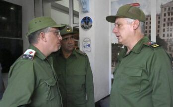 Constata Díaz-Canel preparación defensiva en ejercicio territorial en Marianao
