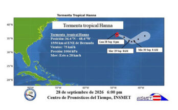 Tormenta tropical Hanna no ofrece peligro para Cuba