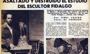 «Asaltado y destruido el estudio del escultor Fidalgo»