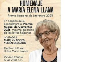 Homenaje en Cuba a María Elena Llana por su candidatura al Cervantes